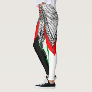 Keffiyeh Palestinian Scarf Traditional Fabric Leggings