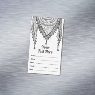 Keffiyeh Palestinian Scarf Traditional Fabric Magnetiska Visitkort