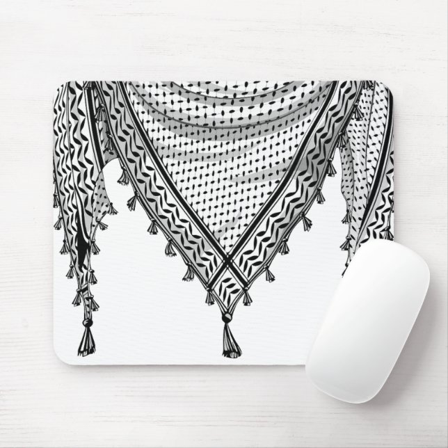 Keffiyeh Palestinian Scarf Traditional Fabric Musmatta (Med mus)