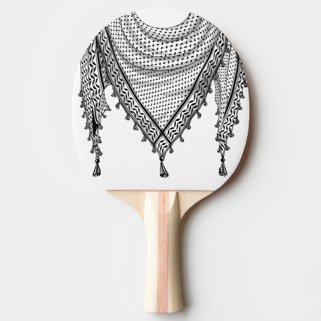 Keffiyeh Palestinian Scarf Traditional Fabric Pingisracket (Framsidan)