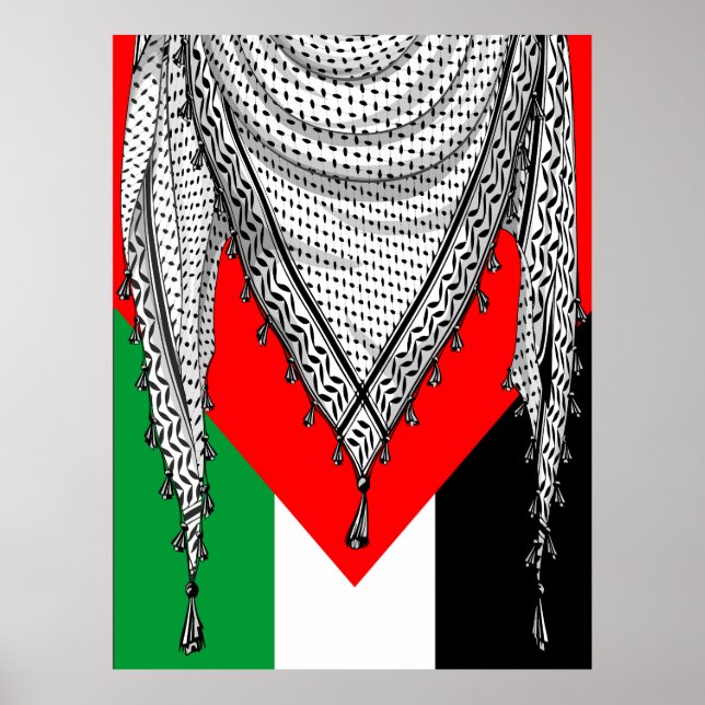 Keffiyeh Palestinian Scarf Traditional Fabric Poster (Framsidan)