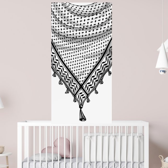 Keffiyeh Palestinian Scarf Traditional Fabric Poster (Barnkammare 2)