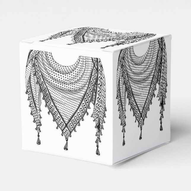 Keffiyeh Palestinian Scarf Traditional Fabric Presentaskar (Framsidan Sidan)