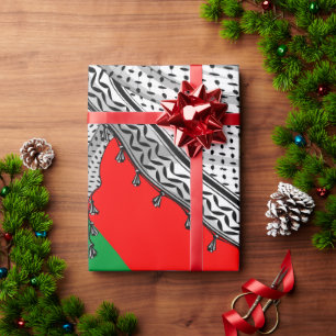 Keffiyeh Palestinian Scarf Traditional Fabric Presentpapper