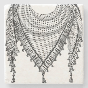 Keffiyeh Palestinian Scarf Traditional Fabric Stenunderlägg