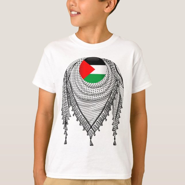 Keffiyeh Palestinian Scarf Traditional Fabric T Shirt (Framsida)