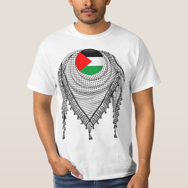 Keffiyeh Palestinian Scarf Traditional Fabric T Shirt (Framsida)