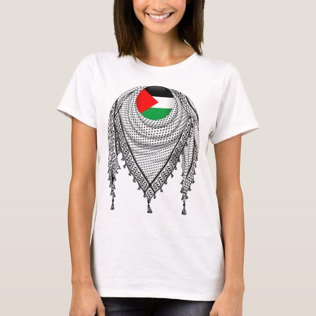 Keffiyeh Palestinian Scarf Traditional Fabric T Shirt (Framsida)