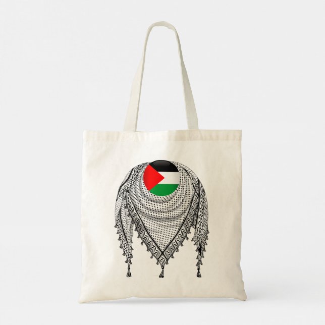 Keffiyeh Palestinian Scarf Traditional Fabric Tygkasse (Baksida)