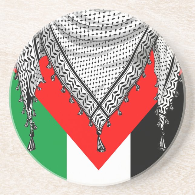 Keffiyeh Palestinian Scarf Traditional Fabric Underlägg (Framsidan)