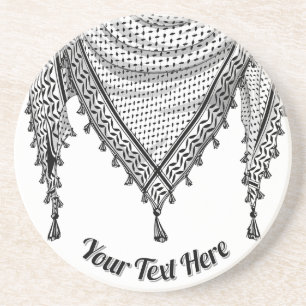 Keffiyeh Palestinian Scarf Traditional Fabric Underlägg