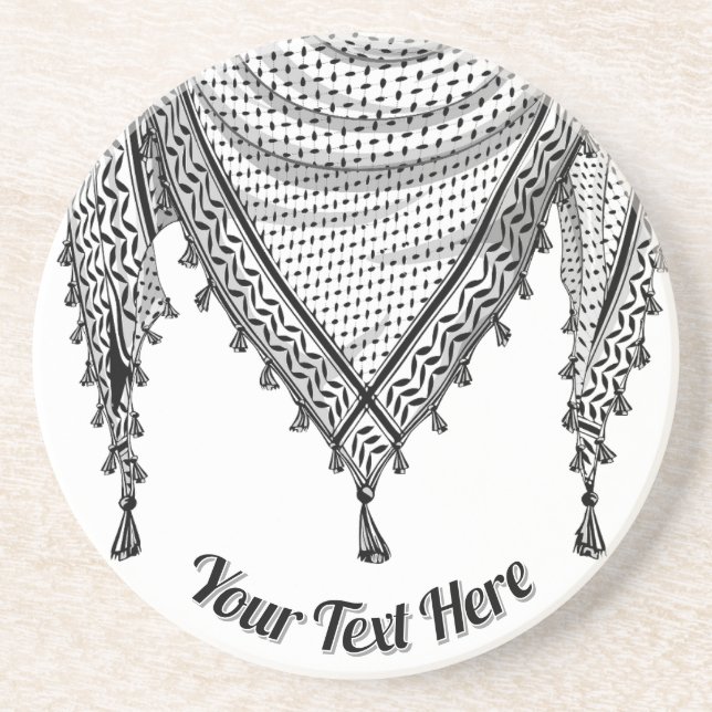 Keffiyeh Palestinian Scarf Traditional Fabric Underlägg (Framsidan)
