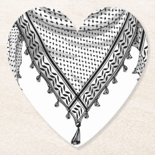 Keffiyeh Palestinian Scarf Traditional Fabric Underlägg Papper