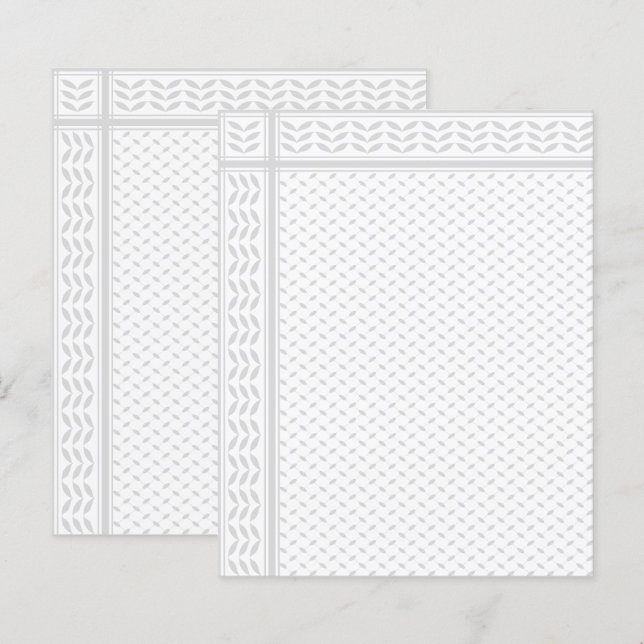 Keffiyeh Symbol för det palestinska motståndets mö (Fram/baksida)