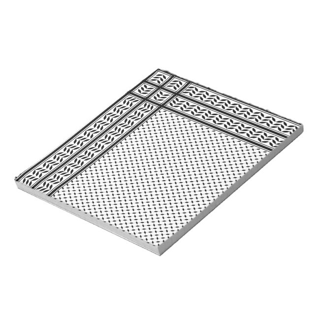 Keffiyeh Symbol för Palestinas motståndsrörelse Mö Anteckningsblock (Roterad)