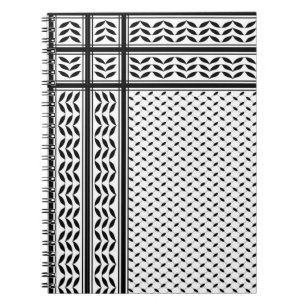 Keffiyeh Symbol för Palestinas motståndsrörelse Mö Anteckningsbok