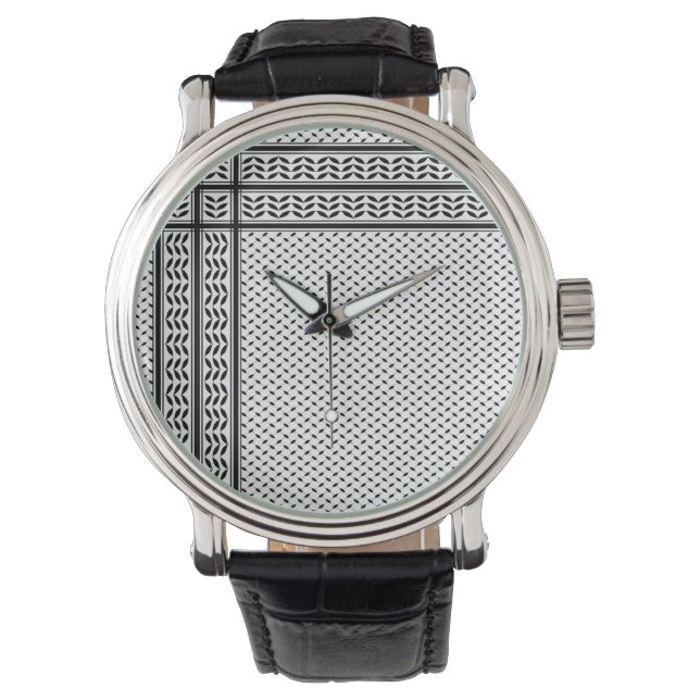 Keffiyeh Symbol för Palestinas motståndsrörelse Mö Armbandsur (Framsida)