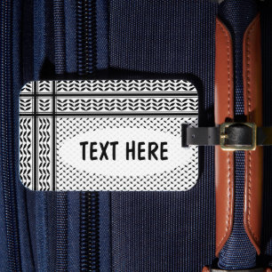 Keffiyeh Symbol för Palestinas motståndsrörelse Mö Bagagebricka