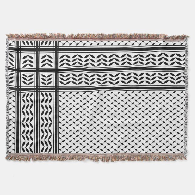 Keffiyeh Symbol för Palestinas motståndsrörelse Mö Filt (Framsidan)