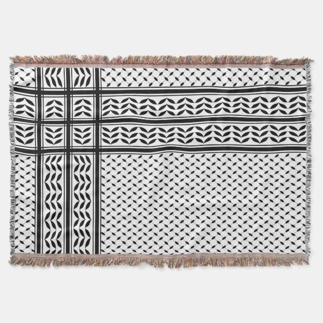Keffiyeh Symbol för Palestinas motståndsrörelse Mö Filt (Framsidan)
