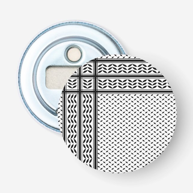 Keffiyeh Symbol för Palestinas motståndsrörelse Mö Flasköppnare (Framsidan)