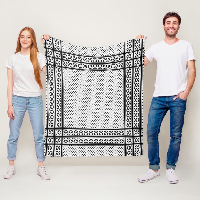 Keffiyeh Symbol för Palestinas motståndsrörelse Mö Fleecefilt (På plats)