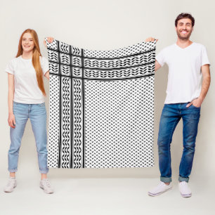 Keffiyeh Symbol för Palestinas motståndsrörelse Mö Fleecefilt