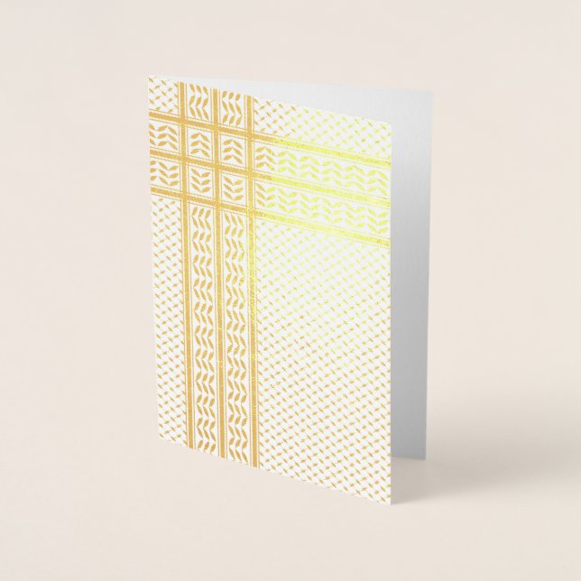 Keffiyeh Symbol för Palestinas motståndsrörelse Mö Folierat Kort (Framsida)