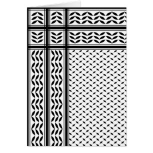 Keffiyeh Symbol för Palestinas motståndsrörelse Mö Hälsningskort