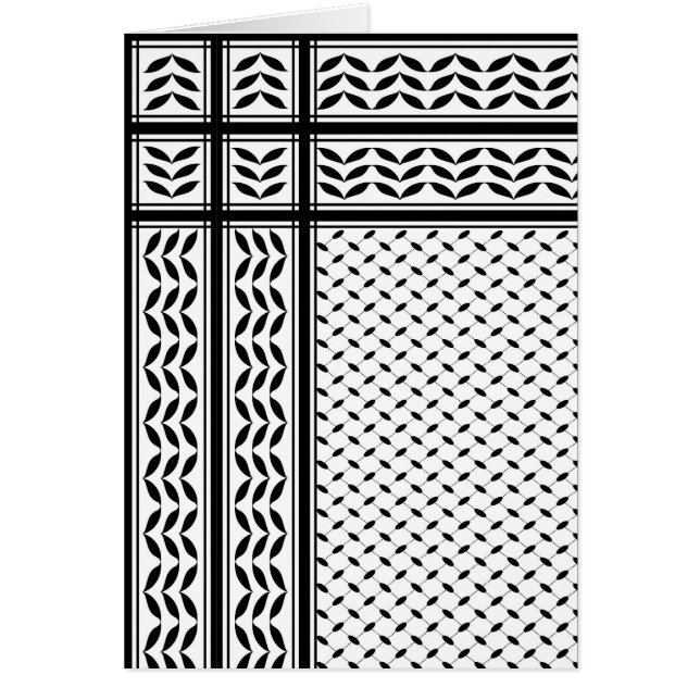 Keffiyeh Symbol för Palestinas motståndsrörelse Mö Hälsningskort (Framsidan)