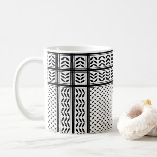 Keffiyeh Symbol för Palestinas motståndsrörelse Mö Kaffemugg