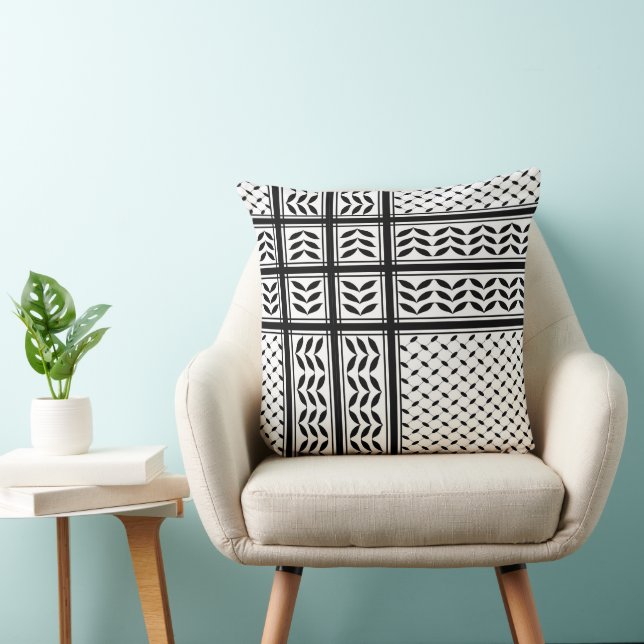 Keffiyeh Symbol för Palestinas motståndsrörelse Mö Kudde (Stol)