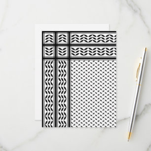 Keffiyeh Symbol för Palestinas motståndsrörelse Mö OSA Kort