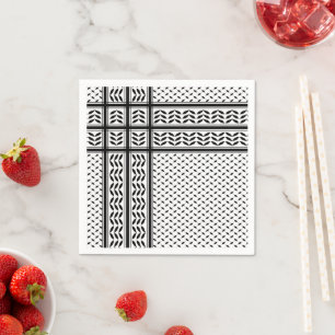 Keffiyeh Symbol för Palestinas motståndsrörelse Mö Pappersservett