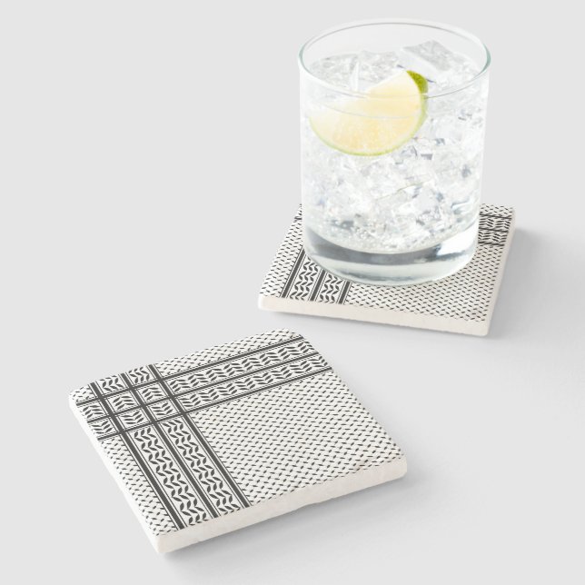 Keffiyeh Symbol för Palestinas motståndsrörelse Mö Stenunderlägg (Sidan)