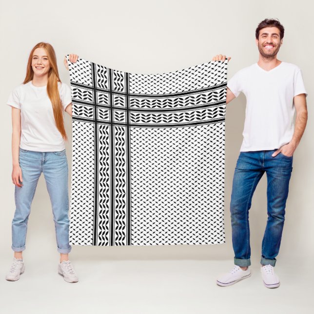 Keffiyeh Symbol för Palestinsk Motståndsrörelse Mö Fleecefilt (På plats)