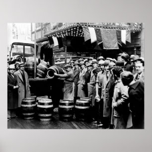 KEG BEER LEVERERAS SOM FÖRBUD 1933. POSTER