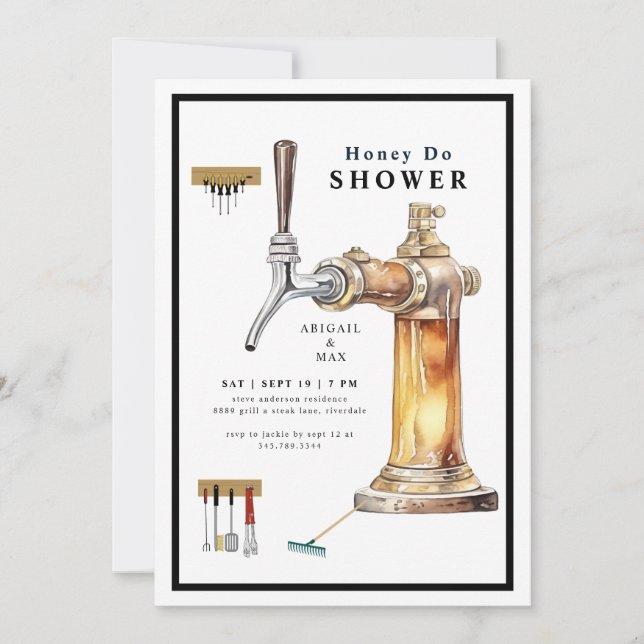 Keg Honung Do Par Möhippa II Inbjudningar (Framsida)