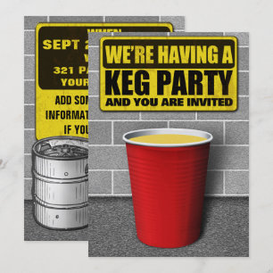 Kegpartyinbjudningar Inbjudningar