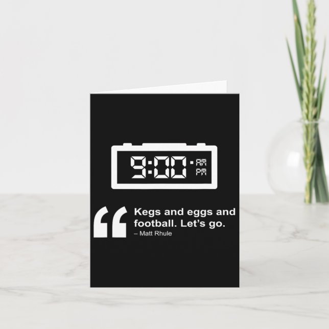 Kegs Och Ägg Och Fotboll  Kort (Framsida)
