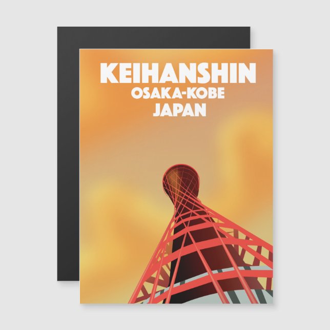 Keihanshin Osaka Kobe Japan Resa affisch (Fram/baksida)