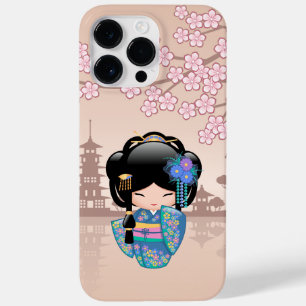 Keiko Kokeshi Doll - Blue Kimono Geisha Girl