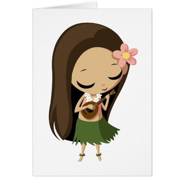 Keilana den Hula flickan Hälsningskort (Framsidan)