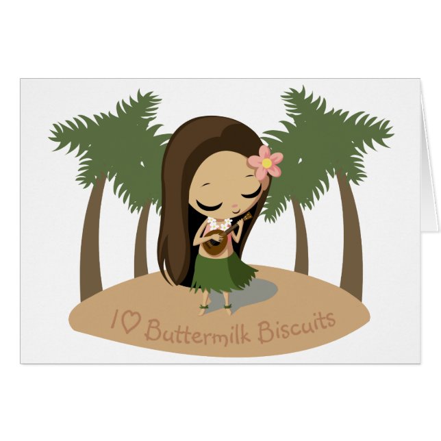 Keilana den Hula flickan Hälsningskort (Framsidan Horizontal)