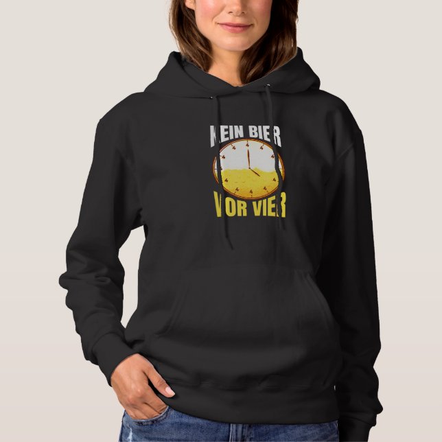 Kein Bier Vor Vier Uhr Party Alcohol Drinking say T Shirt (Framsida)