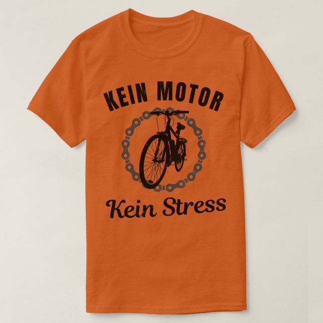 Kein Motor Kein Stressar Roligten Fahrrad Radfahre T Shirt (Design framsida)