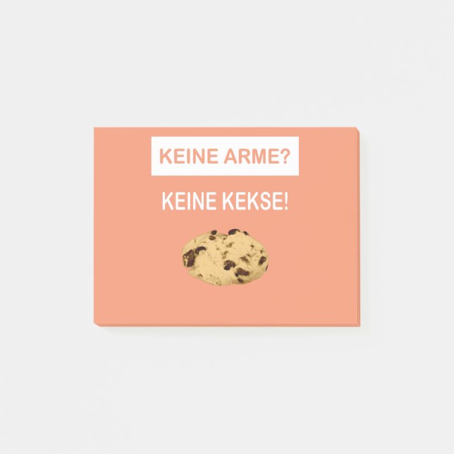 Keine Arme Keine Kekse Post-it Block (Framsida)