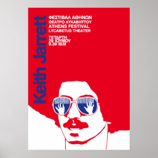 Keith Jarrett i Greklands Jazz-Vintage Poster