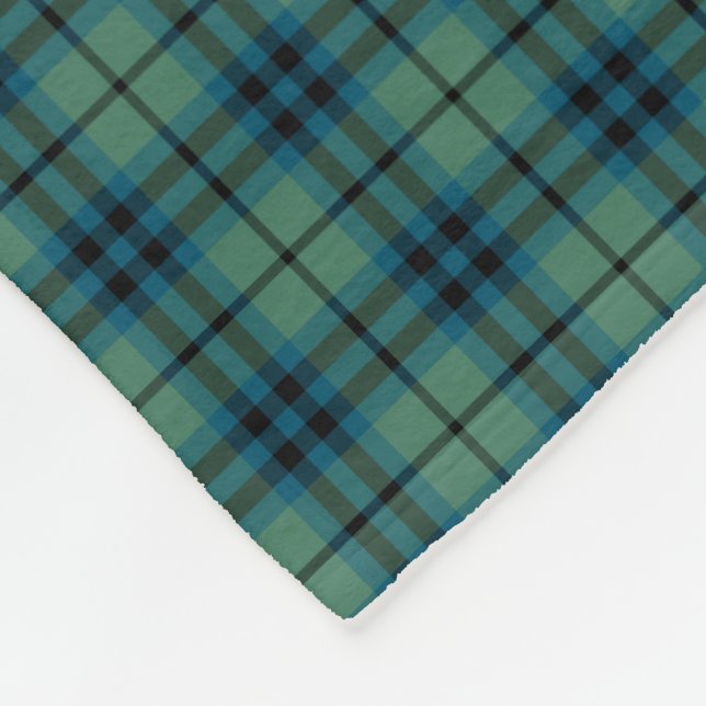 Keith Klan Ljust grönt och Blue Ancient Tartan Fleecefilt (Hörn)