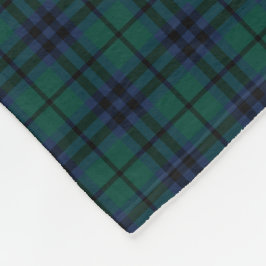 Keith Klan Mörk blått och Grönt Modern Tartan Fleecefilt
